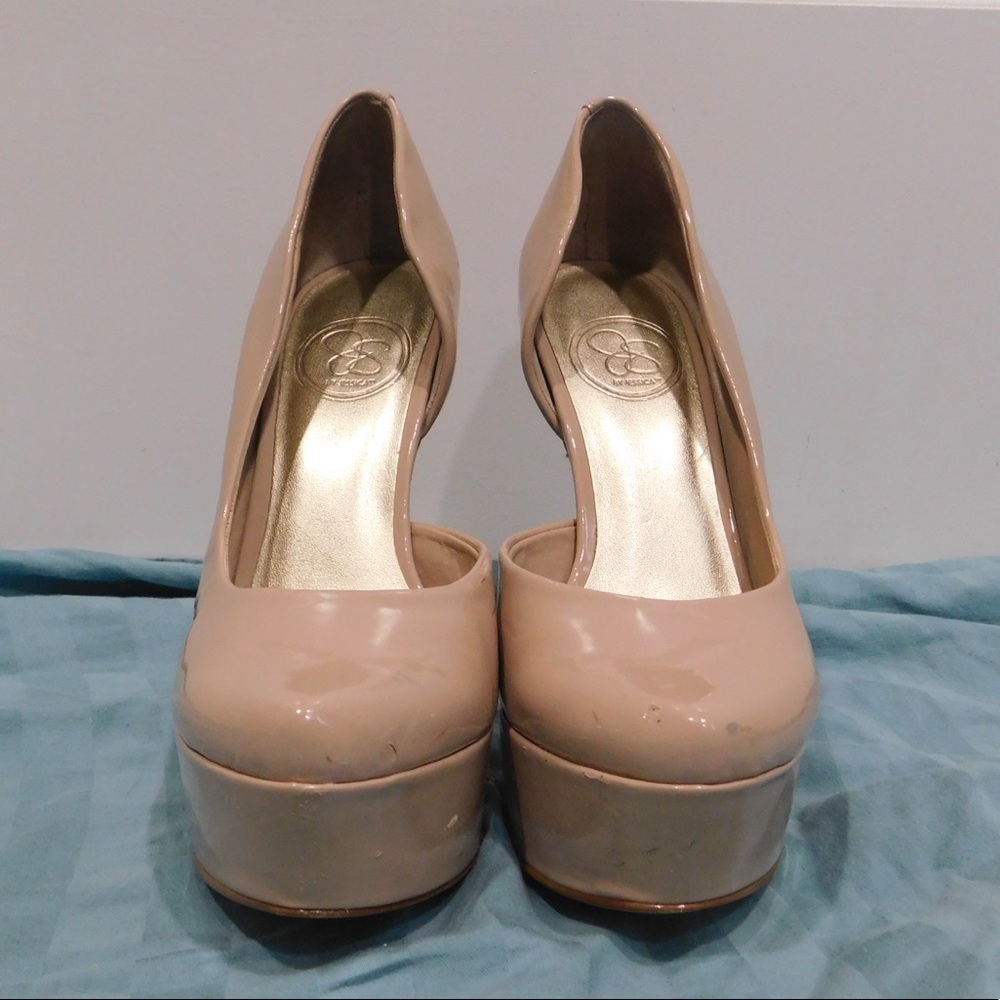 Jessica Simpson USED tan high heels